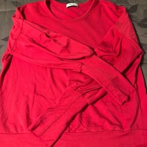 Bailey/44 hot pink jersey fun sweatshirt with cool sleeves